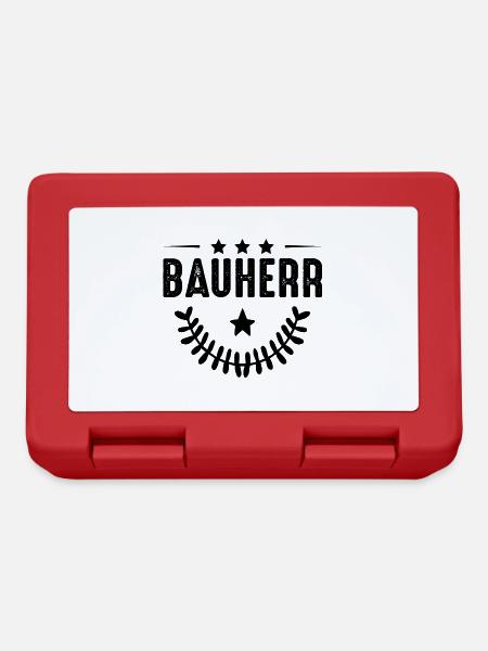 Bauherr Haus Bau - Brotdose - Rot