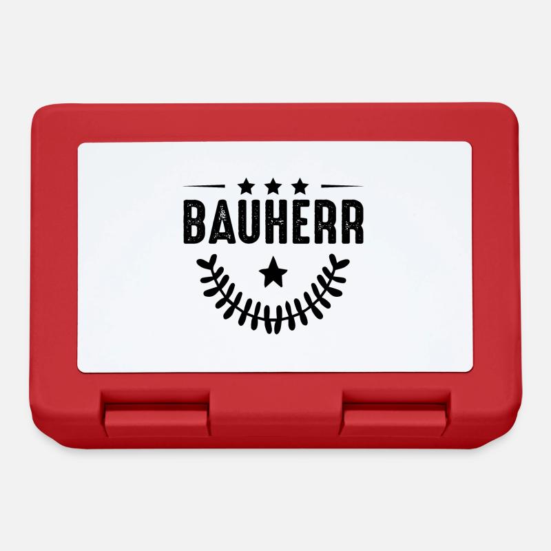 Bauherr Haus Bau - Brotdose - Rot
