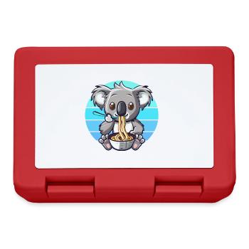 Koala mange des nouilles ramen - Boîte à goûter - rouge - Devant