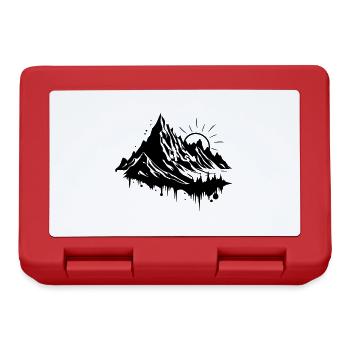 Mountains Silhouette Nature Symbol - Lunchbox - red - Front