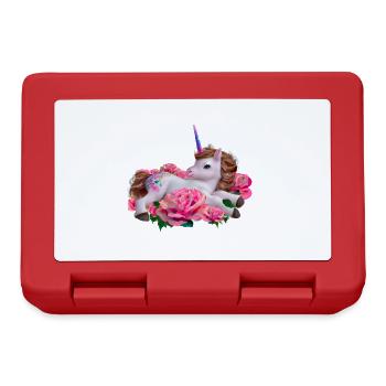 Licorne dans les roses - Boîte à goûter - rouge - Devant