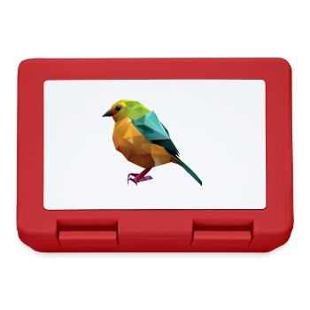 Polygon Bird Design - Lunchbox - red - Front