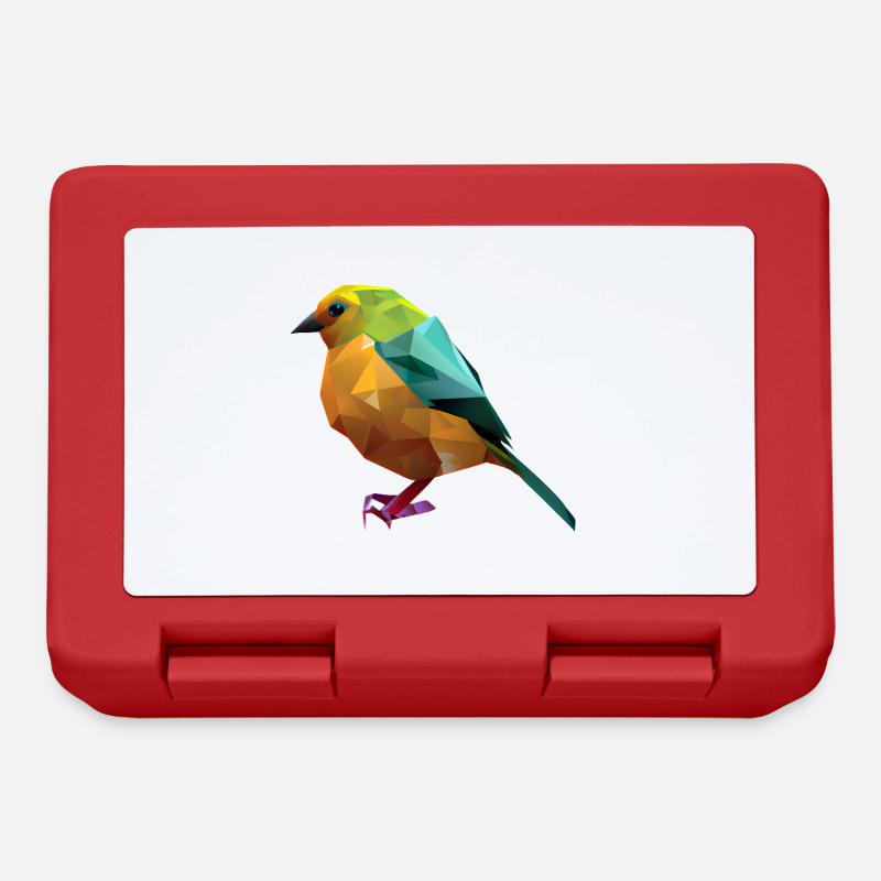 Polygon Vogel Design - Brotdose - Rot