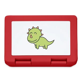 Dinosaure tricératops bande dessinée - Boîte à goûter - rouge - Devant