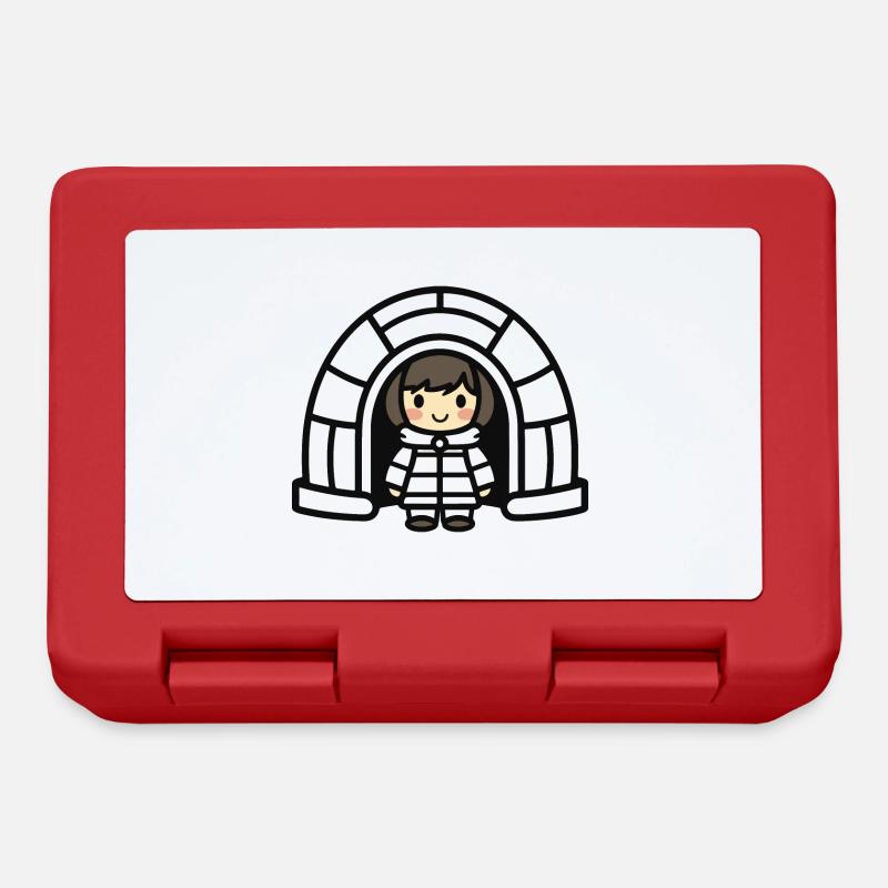 Winter Eskimo Iglu - Brotdose - Rot