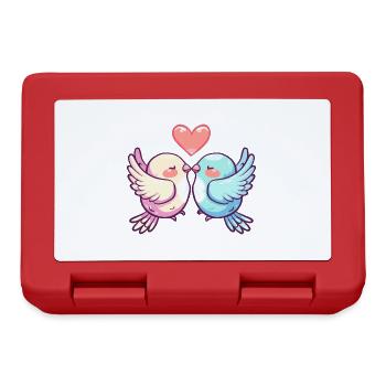 Dove Couple In Love Bird Peace Valentine's Day - Lunchbox - red - Front