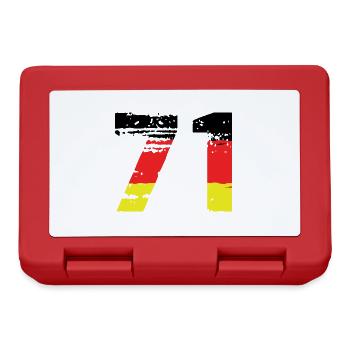71 Number Germany Jersey - Lunchbox - red - Front