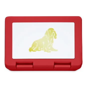Cocker Spaniel Dog Silhouette - Lunchbox - red - Front