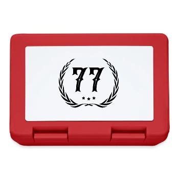 77 Number wreath - Lunchbox - red - Front
