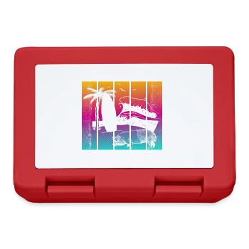 Pig Surfboard Surfboard Surfer Beach - Lunchbox - red - Front