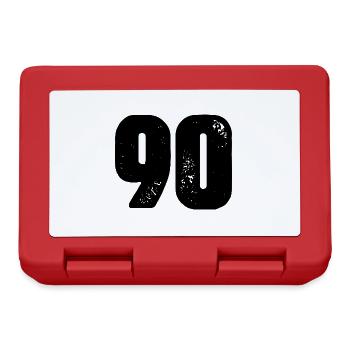 90 Zahl Trikot - Brotdose - Rot - Vorne