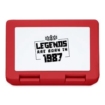 1987 legends born in - Brotdose - Rot - Vorne