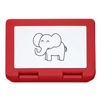 Elephant Comic - Lunchbox - red - Front