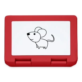 Mouse Comic Animal - Lunchbox - red - Front