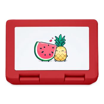 Wassermelone und Ananas beste Freunde - Brotdose - Rot - Vorne