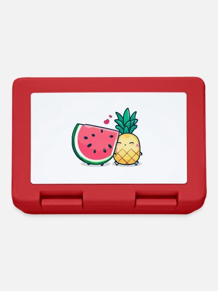 Les meilleurs amis de la pastèque et de l’ananas - Boîte à goûter - rouge