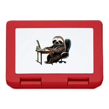 Paresseux de bureau - Boîte à goûter - rouge - Devant