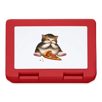 Pizza lover cat - Lunchbox - red - Front