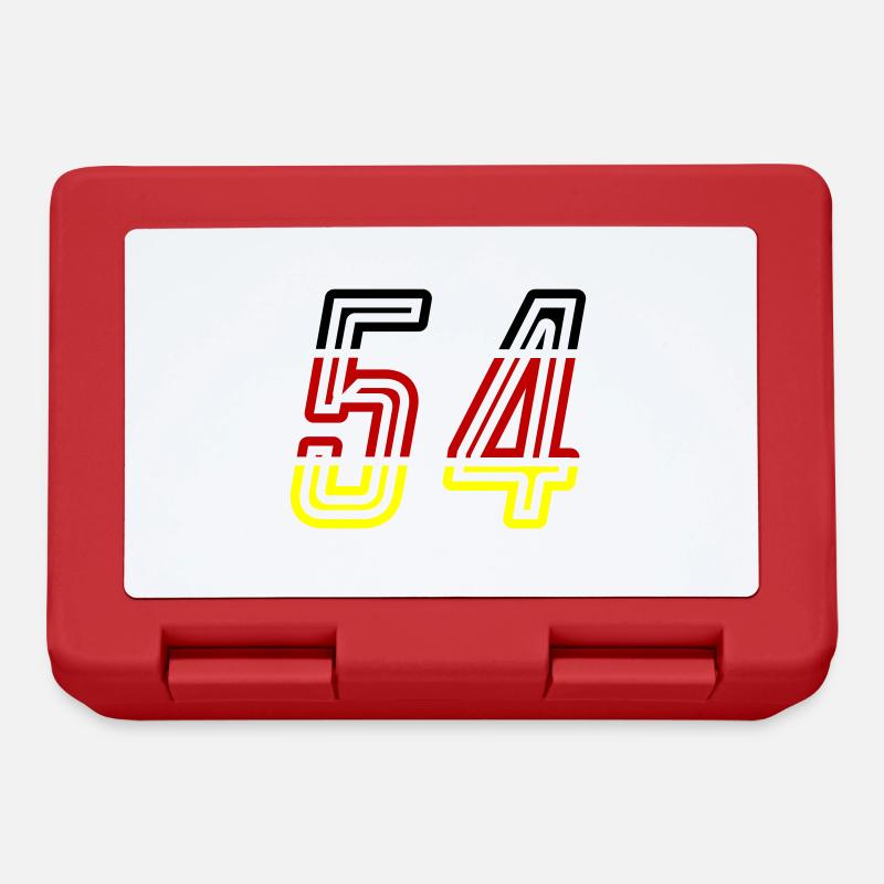 54 Number Symbol Germany - Lunchbox - red