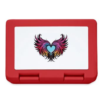 Coeur, Ailes, Ange, Amour - Boîte à goûter - rouge - Devant