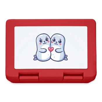 Seal Couple Love Couple In Love - Lunchbox - red - Front