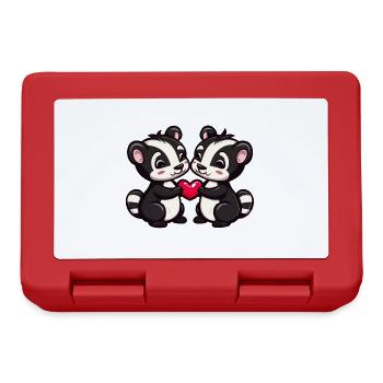 Skunk Couple Love Couple In Love - Lunchbox - red - Front