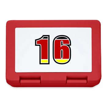 16 Nummer Deutschland Trikot - Brotdose - Rot - Vorne