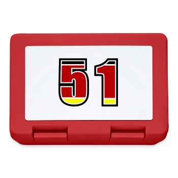 51 Number Germany Jersey - Lunchbox - red - Front