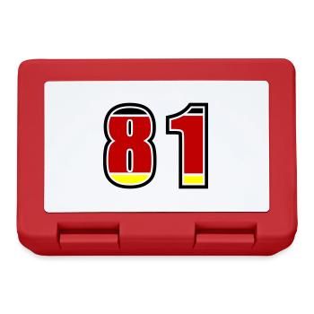 81 Nummer Deutschland Trikot - Brotdose - Rot - Vorne