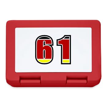 61 Number Germany Jersey - Lunchbox - red - Front
