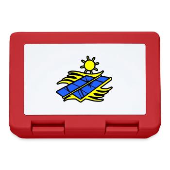 Solar Energie Panele - Brotdose - Rot - Vorne