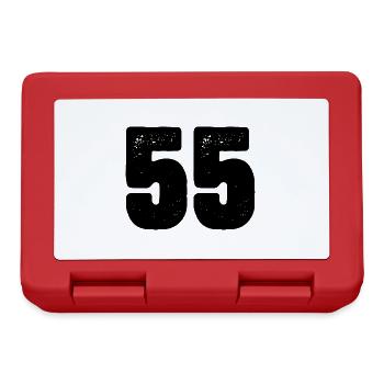 55 Zahl Trikot - Brotdose - Rot - Vorne