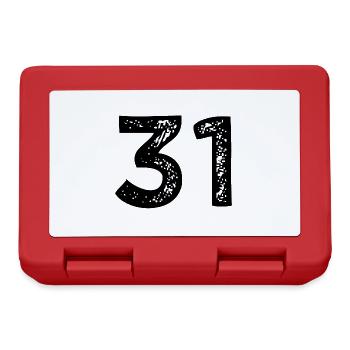 31 Zahl Trikot - Brotdose - Rot - Vorne
