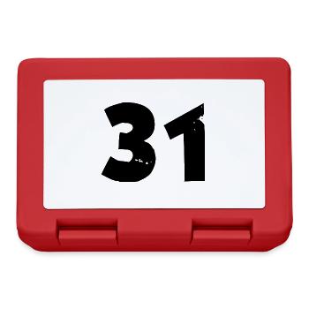 31 Number - Lunchbox - red - Front