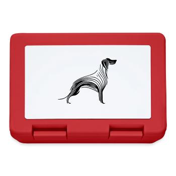 Dog Silhouette - Lunchbox - red - Front