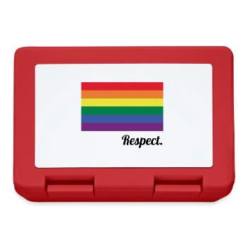 LGBT schwuler lesbischer Respekt - Brotdose - Rot - Vorne