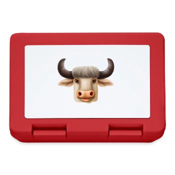 Buffle mignon dessiné - Boîte à goûter - rouge - Devant