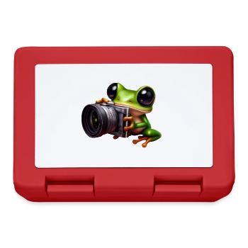 Frog photographer in action - Lunchbox - red - Front