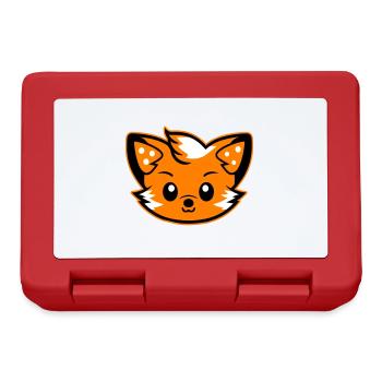Fox Head Comic Cute - Lunchbox - red - Front