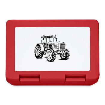 Silhouette de symbole de tracteur - Boîte à goûter - rouge - Devant