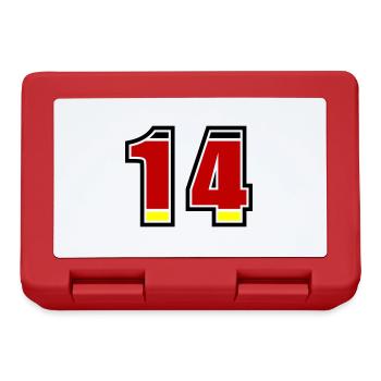 14 Nummer Deutschland Trikot - Brotdose - Rot - Vorne