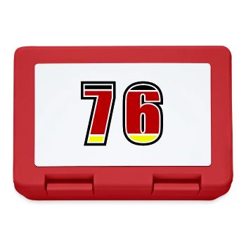 76 Number Germany Jersey - Lunchbox - red - Front