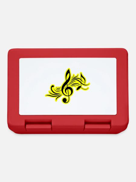 Notes de musique Symbole Musique - Boîte à goûter - rouge