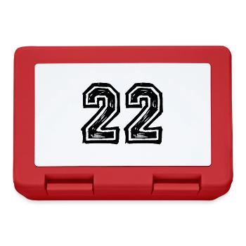 22 Nombre de maillot - Boîte à goûter - rouge - Devant