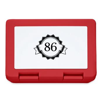 86 Nombre d’emblèmes - Boîte à goûter - rouge - Devant