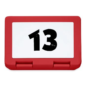 13 Number - Lunchbox - red - Front