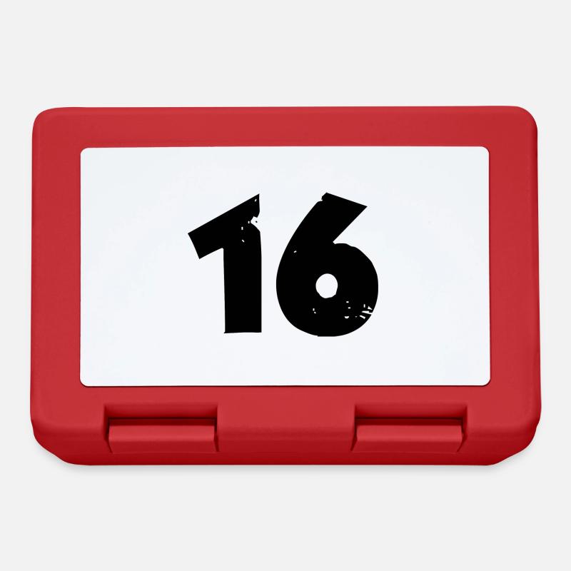 16 Nombre - Boîte à goûter - rouge