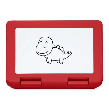 Dinosaur stegosaurus Comic - Lunchbox - red - Front