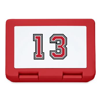 13 symboles numériques - Boîte à goûter - rouge - Devant