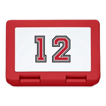 12 symboles numériques - Boîte à goûter - rouge - Devant